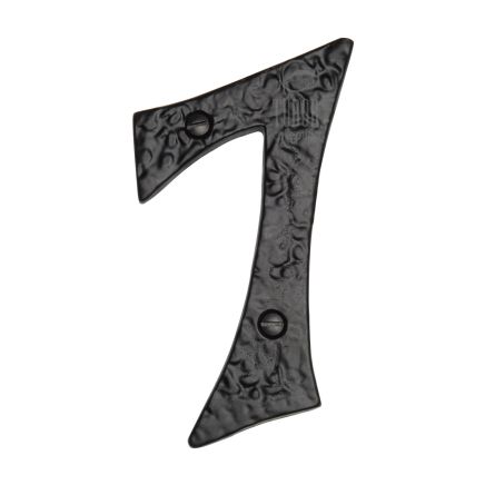 The Tudor Numeral 7 - 4" Black Iron