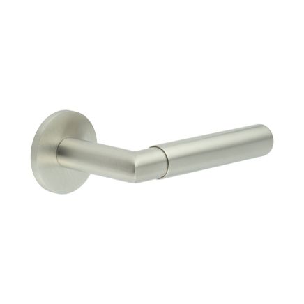 CR-102 Satin Stainless Steel Unsprung Round Rose Door Handle - By Frelan Hardware - CR-102A2SSS