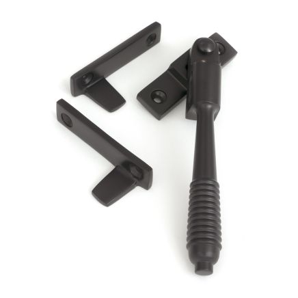 Aged Bronze Night-Vent Locking Reeded Fastener
