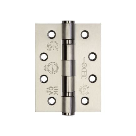 Certifire Stainless Steel Grade 13 Ball Bearing Hinges (PCK 3) 102x76x3mm Satin Stainless Steel - By Frelan Hardware - J9533SSS