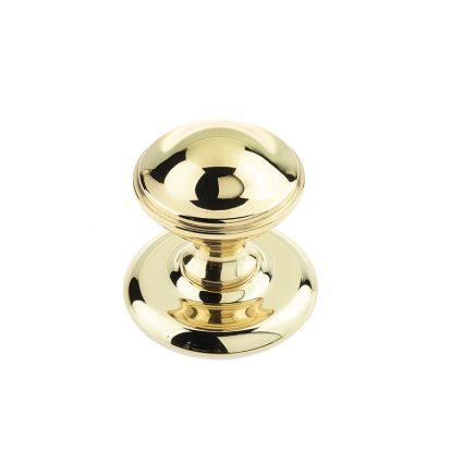 Jedo Belgravia Centre Door Knobs 66mm Polished Brass - By Frelan Hardware - JV59PB