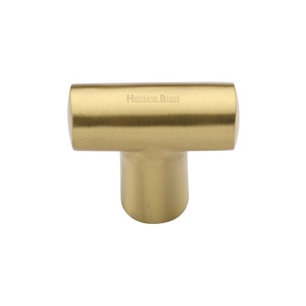 Heritage Brass Cabinet Knob T Shaped 35mm Satin Brass finish