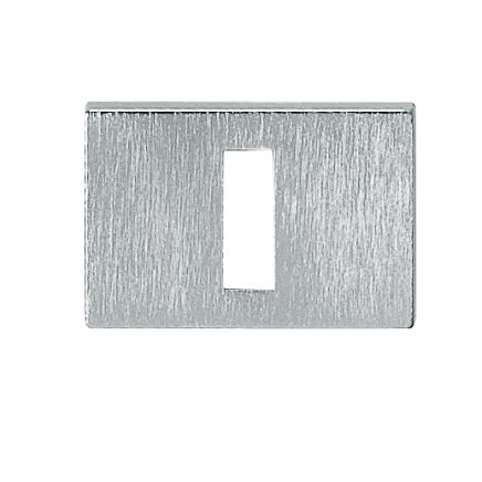 Tupai Rapido RetaLine/VersaLine Key Escutcheons on Long Rose - Satin Chrome