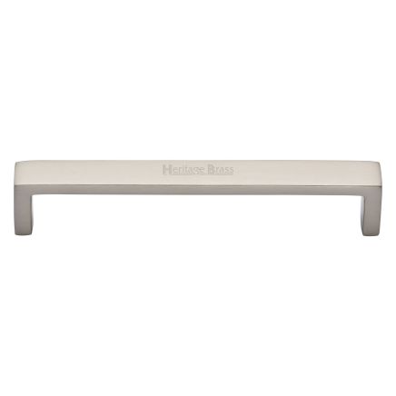 Heritage Brass Cabinet Pull Wide Metro Design 152mm CTC Satin Nickel Finish