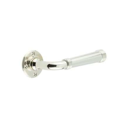 Highgate Door Handles No Rose Polished Nickel - By Frelan Hardware - BUR35PN