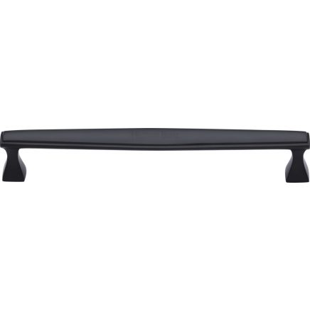 Heritage Brass Cabinet Pull Deco Design 203mm CTC Matt Black Finish