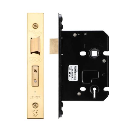 Zoo Hardware 3 Lever Sash Lock - 76mm C/W PVD Forend and Strike