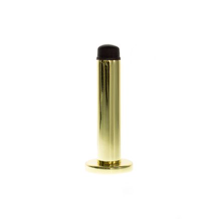 Atlantic Premium Wall Mounted Door Stop on Concealed Fix Rose - Polished Brass