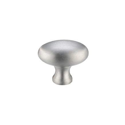 Zoo Hardware Oval Cupboard Knob 32mm dia - Satin