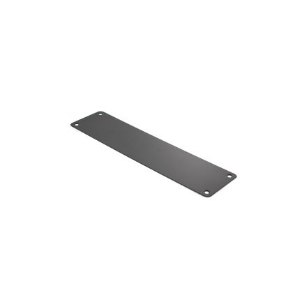 Atlantic Finger Plate Radius Corner Pre drilled with screws 300mm x 75mm - Matt Black