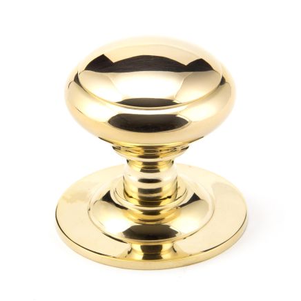 Polished Brass Round Centre Door Knob