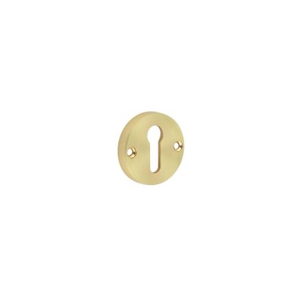 Contemporary Satin Brass Escutcheons for Mortice Knobs - By Frelan Hardware - JV866SB