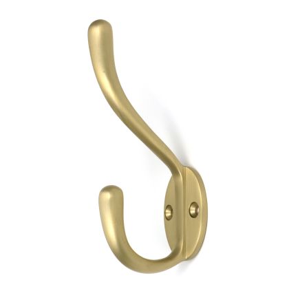 Satin Brass Newbury Hat & Coat Hook