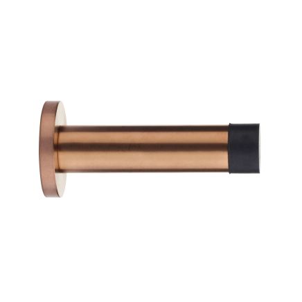 Zoo Hardware Door stop - cylinder - 70mm projection with rose - Tuscan Rose Gold