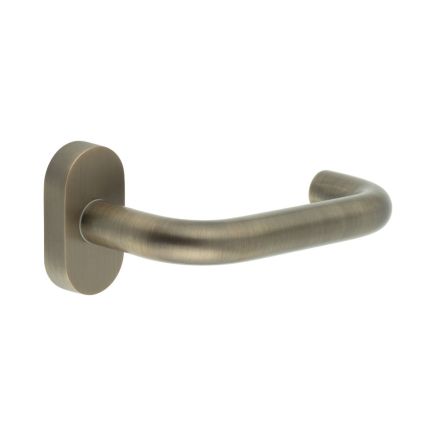 CR-106 Antique Brass Multi Point Oval Rose Door Handle - By Frelan Hardware - CR-106C4AB