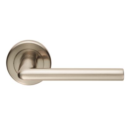 Serozzetta Dieci Lever On Rose Retail Packaging - Satin Nickel