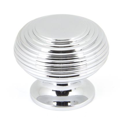 Polished Chrome Beehive Cabinet Knob 40mm