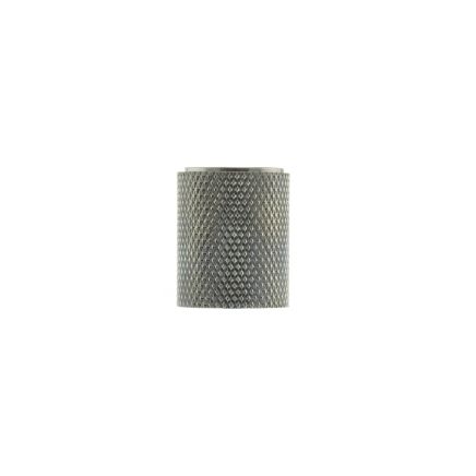 Millhouse Brass Watson Cylinder Knurled Cabinet Knob on Concealed Fix - Polished Chrome