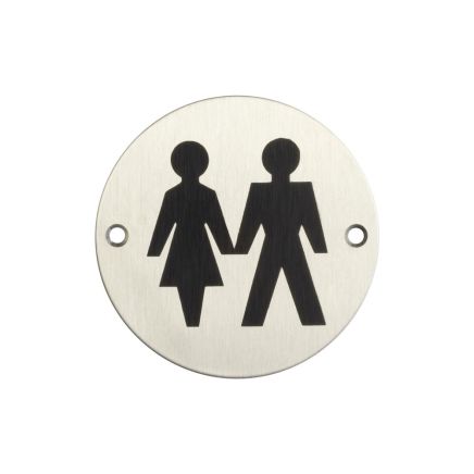 Stainless Steel Unisex Symbol 75mm Satin Stainless Steel - By Frelan Hardware - JS105SSS