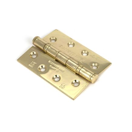 Polished Brass 4" Ball Bearing Butt Hinge (pair) ss