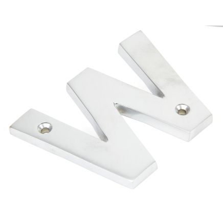Satin Chrome Letter W