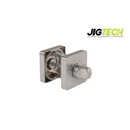 Jigtech Square Bathroom Turn & Release Set Satin Chrome