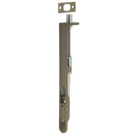 Lever Action Flushbolts Radiused Forend 203x20mm Antique Brass - By Frelan Hardware - JSS51RAB