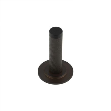 Burlington Knurled Wall Mounted Doorstops Stepped Rose Dark Bronze - By Frelan Hardware - BUR-968DB-973DB
