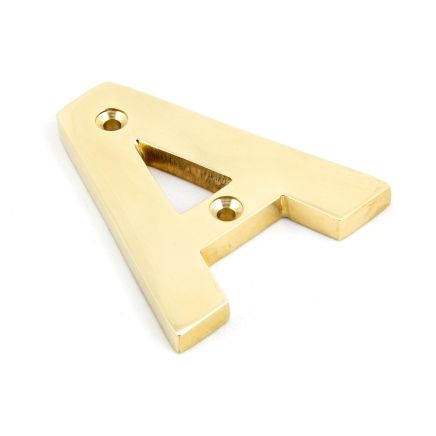 Polished Brass Letter A