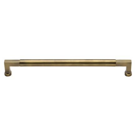 Heritage Brass Door Pull Handle Bauhaus Design 483mm Antique Brass Finish