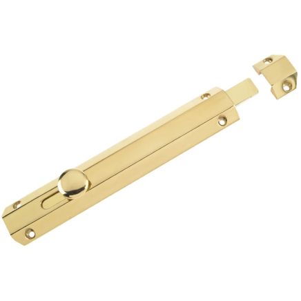Zoo Hardware Surface Bolt 202mm - Polished Brass