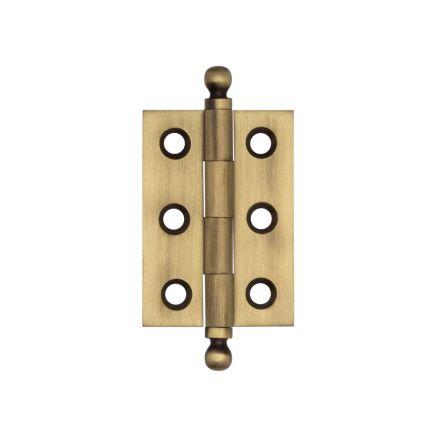 Hoxton Brass Finial Hinges 50x35mm Antique Brass - By Frelan Hardware - HOX800AB