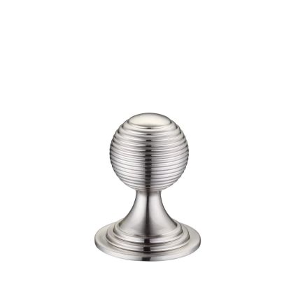 Zoo Hardware Queen Anne Ringed Knob 25mm rose dia. - Nickel