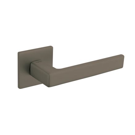 Tupai Rapido 5S Line Portel Lever Door Handle on 5mm Slimline Square Rose - Titanium (Pair)