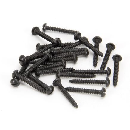 Black 6 x 1" Round Head Screws (25)