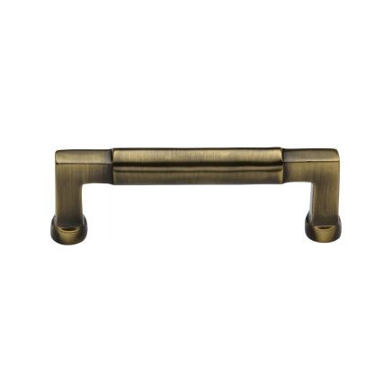 Heritage Brass Cabinet Pull Bauhaus Design 101mm CTC Antique Brass Finish