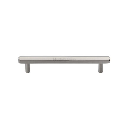 Heritage Brass Cabinet Pull Hexagon Design 128mm CTC Satin Nickel finish