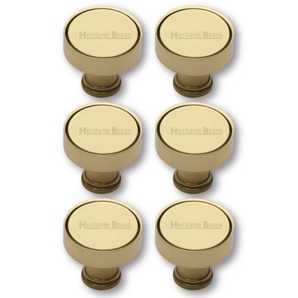 Heritage Brass Cabinet Knob Florence Design 32mm Polished Brass finish