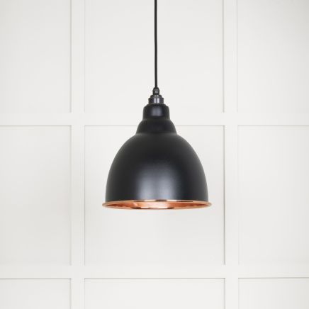 Smooth Copper Brindley Pendant in Elan Black