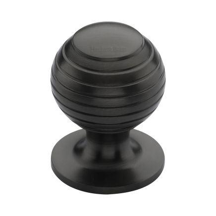 Heritage Brass Cabinet Knob Beehive Design 32mm Matt Bronze finish