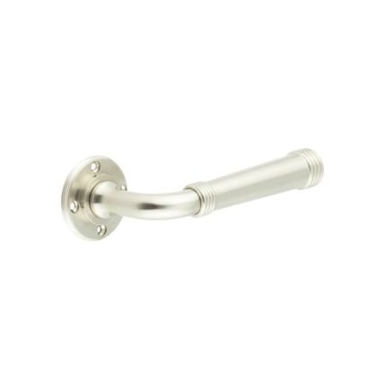 Highgate Door Handles No Rose Satin Nickel - By Frelan Hardware - BUR35SN