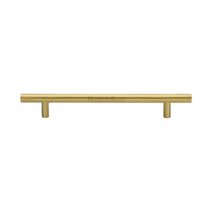 Heritage Brass Cabinet Pull Bar Design 160mm CTC Satin Brass Finish