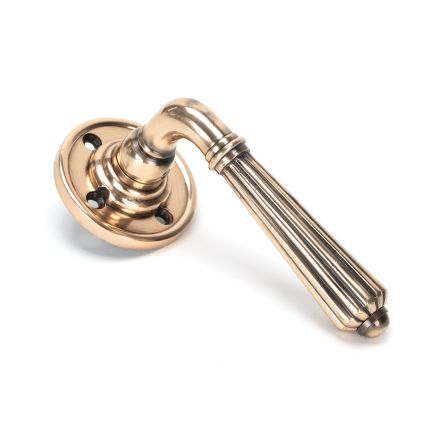 Polished Bronze Hinton Lever on Rose Set