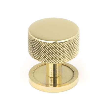 Polished Brass Brompton Cabinet Knob - 32mm (Plain)