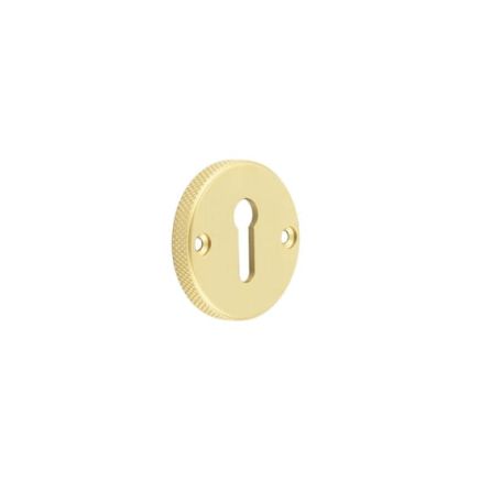 Burlington Westbourne Knurled Standard Keyway Escutcheon Satin Brass - By Frelan Hardware - BUR182SB