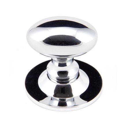 Polished Chrome Oval Cabinet Knob 33mm