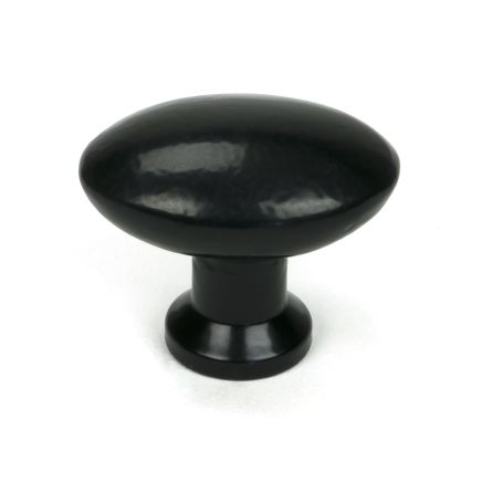 Black Oval Cabinet Knob 40mm
