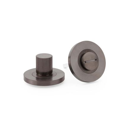 Alexander & Wilks - Reeded Thumbturn and Release - Dark Bronze PVD