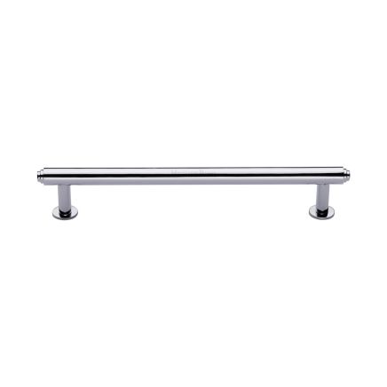 Heritage Brass Cabinet Pull Step Design with 16mm Rose 160mm CTC Polished Chrome finish
