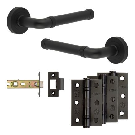 Complete Midtown Door Handle Pack - Internal Doors - Black - By Frelan Hardware - JE-G4B-MB